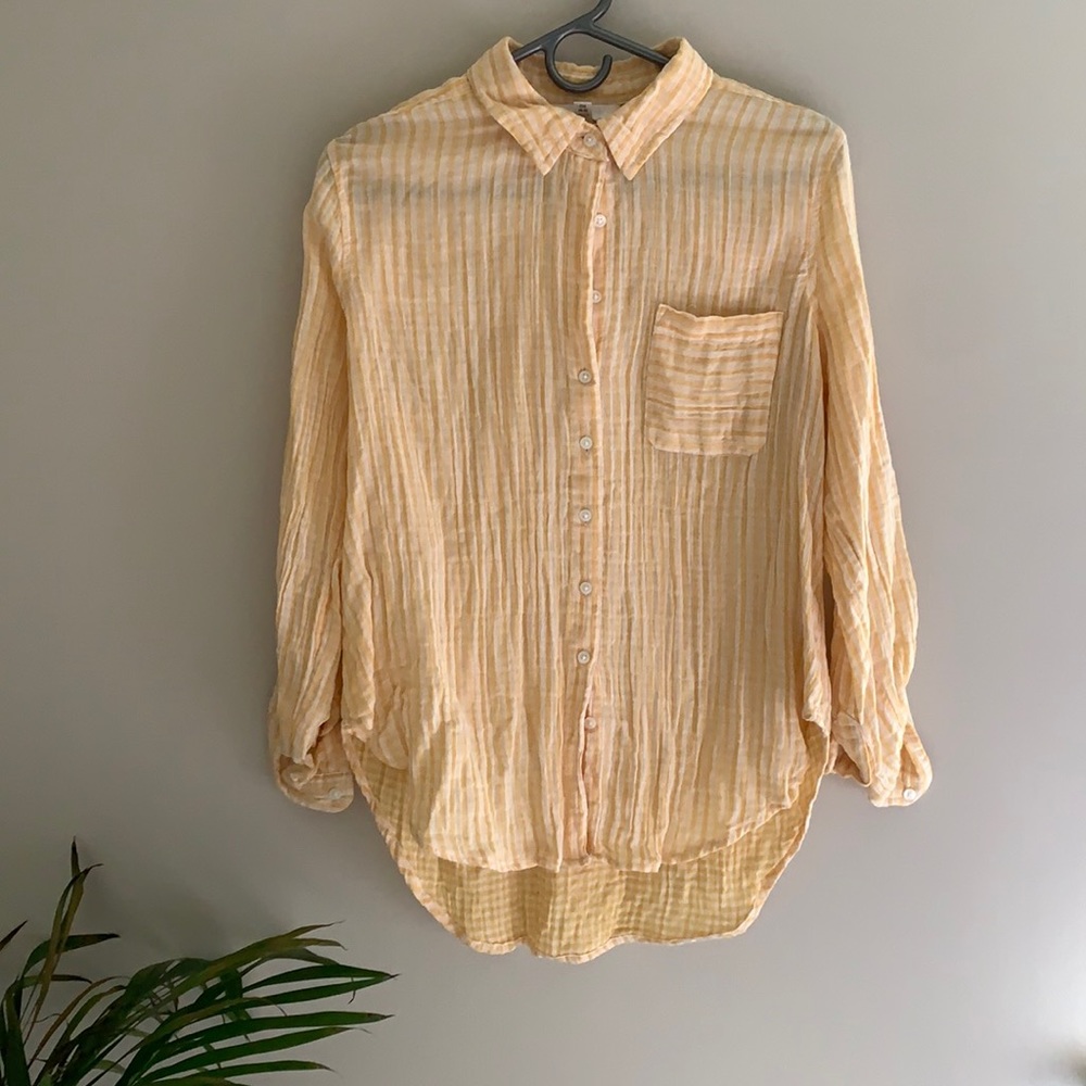 Yellow button down